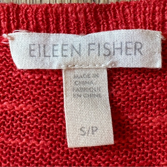Eileen Fisher Organic Linen Cotton Blend V-Neck Tunic Top size Small - Picture 7 of 10